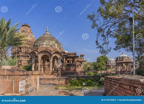 Temples of Mandore Garden. Mandore Garden at Jodhpur, Rajasthan. Stock Image - Image of ...