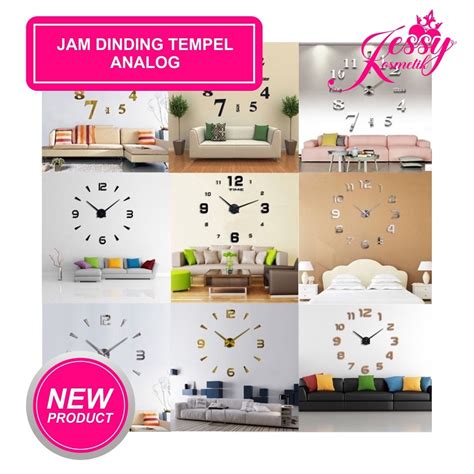 Jual Gr T Jam Dinding Tempel Diy Analog D Giant Modern Clock