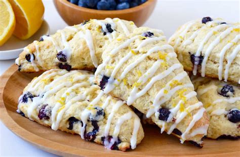 Glazed Lemon Blueberry Scones Just A Taste