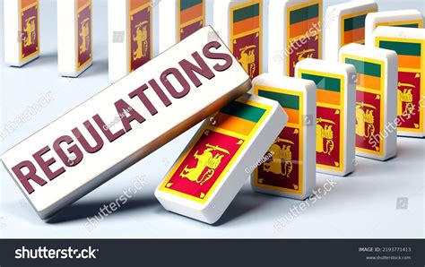 Sri Lanka Regulations Causing National Problem Stock Illustration