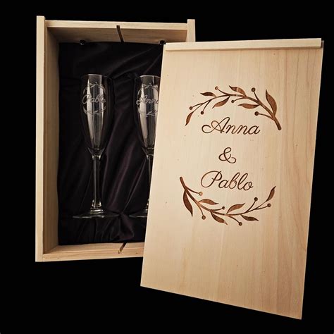 Creatupropiovino Kit De Copas De Cava Modelo Corona De Hojas Regalo