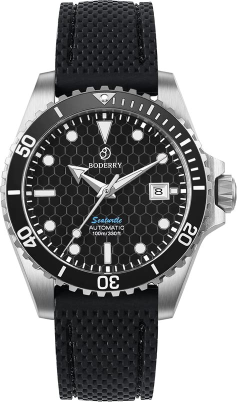 BODERRY Relojes de buceo automáticos japoneses originales para hombre