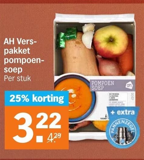 Ah Verspakket Pompoensoep Aanbieding Bij Albert Heijn