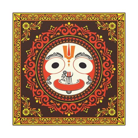 Lord Jagannath Pattachitra Painting Traditional Indianfolk Art Indian