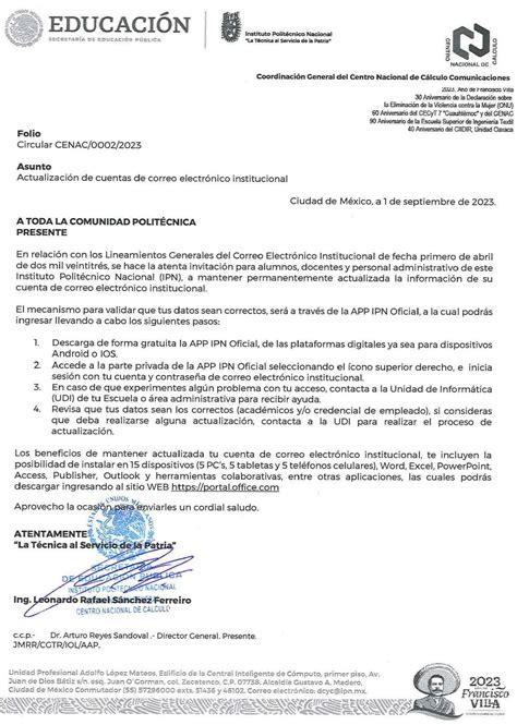 Difusion Circular Cenac Avisos