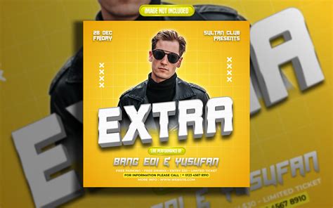 Social Media Template Club Party Graphic by Work 19 Studio · Creative Fabrica