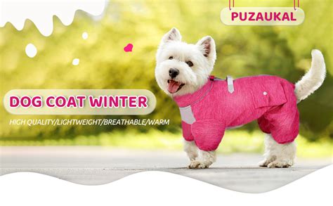 PUZAUKAL Hundemantel Polarfleece Warmer Hundemantel Mit Beine Hunde