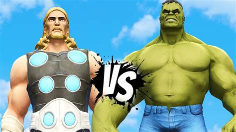 THOR VS HULK EPIC BATTLE AVENGERS FIGHT YouTube