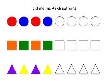 Extend The ABAB Pattern By Kate Feliciano Teachers Pay Teachers