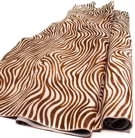 Hair On Cowhide Zebra Brown Maverick Leather Company