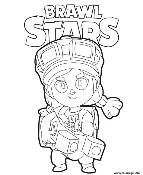 Coloriage Jessie Brawl Stars Dessin Brawl Stars Imprimer