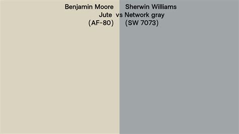 Benjamin Moore Jute Af Vs Sherwin Williams Network Gray Sw