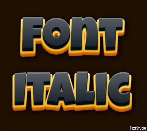 Font Italic Text Effect and Logo Design Font