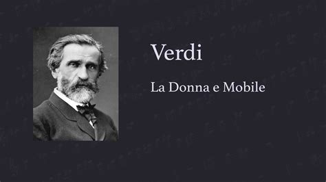 Verdi La Donna E Mobile Youtube