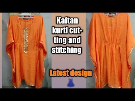 Kaftan Kurti Ke Cutting And Stitching Step By Step Tutorial Very Easy