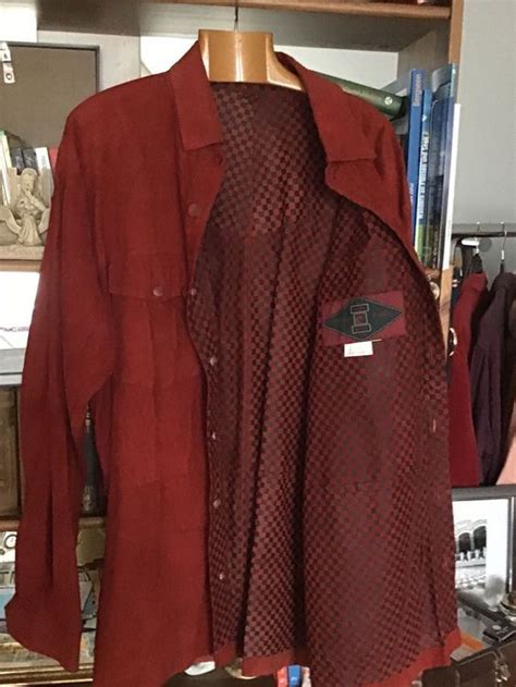 Wildleder Jacke Hemd Dunkel Rot Kaufen Auf Ricardo