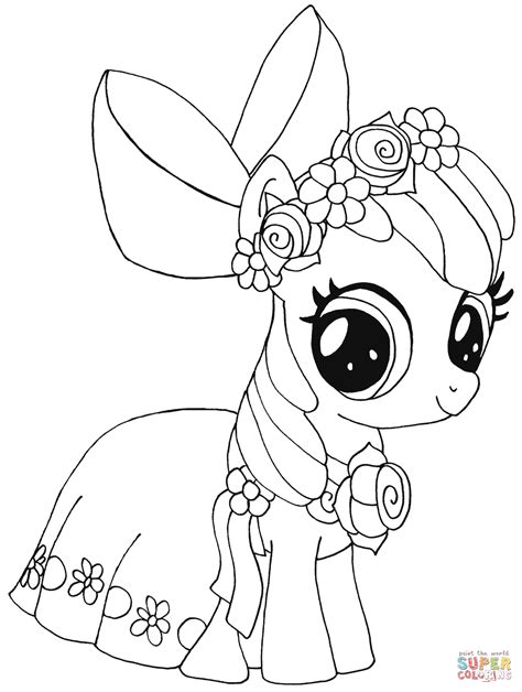 My Little Pony Apple Bloom coloring page | Free Printable Coloring Pages