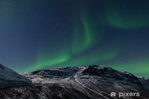 Vinilo Pixerstick Aurora Boreal En El Rtico De Noruega Pixers Es