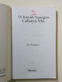 Jual Novel Di Bawah Naungan Cahaya Mu Desi Puspitasari Aksiku