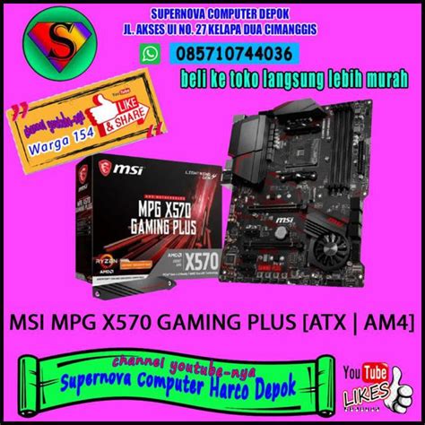 Jual Msi Mpg X570 Gaming Plus Atx Shopee Indonesia