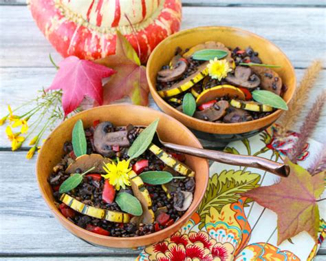 Black Lentils With Delicata Squash And Mushrooms Sharon Palmer The