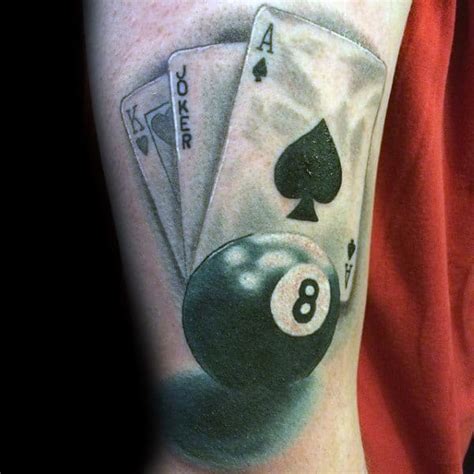 Top 40 Best 8 Ball Tattoo Designs For Men - Billiards Ink Ideas