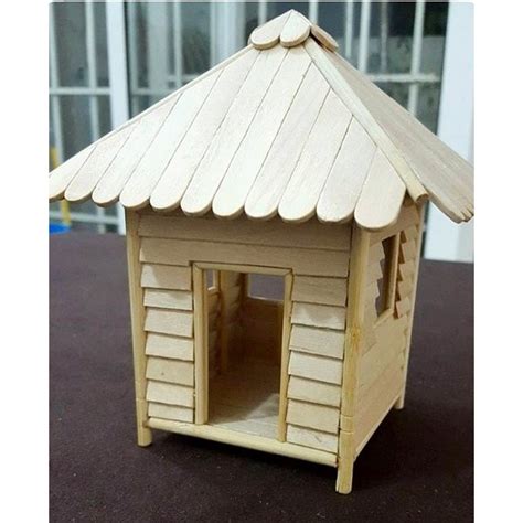 Jual Prakarya Miniatur Rumah Adat Indonesia Dari Stik Es Krim Low