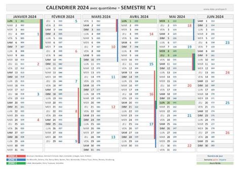 Calendrier Semestriel Consulter T L Charger En Pdf Et Imprimer