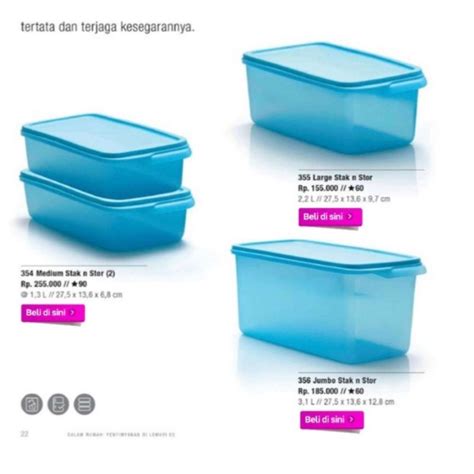 Jual Tupperware Sale Stak N Stor Pcs Tersedia Ukuran Cek Varian