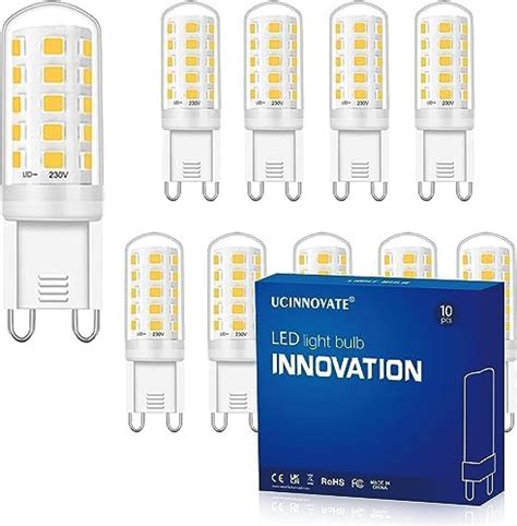 DiCUNO G9 LED Light Bulb 4W 40W Halogen Equivalent 450LM Warm White