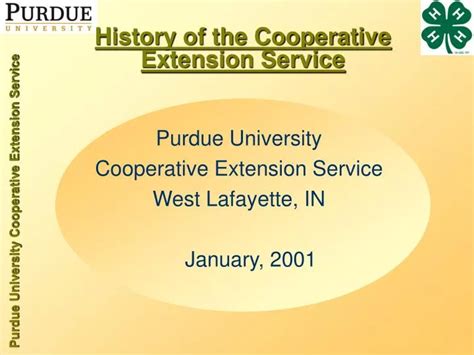 Ppt History Of The Cooperative Extension Service Powerpoint