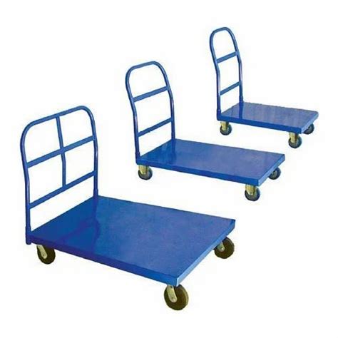 Mild Steel Blue Industrial Trolley Capacity 150 200 Kg Size 1000 X