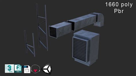 Трубы кондиционера 3D Модель $10 - .max .obj .unknown .unitypackage ...