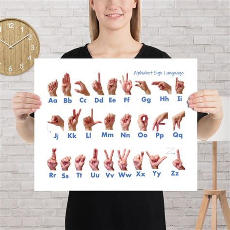 Alphabet Sign Language Poster - Etsy