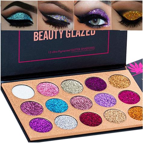 BestLand 15 Colors Glitter Eyeshadow Palette Shimmer Ultra Pigmented