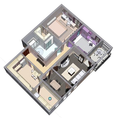 Premium Photo | Floor plan of the apartment or house. 3d renderig.