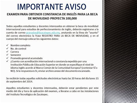 It De Zacatepec Importante Avisos Para Interesados En Obetener Una