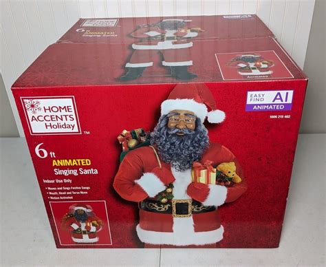 Home Accents Holiday 6 Ft Animated Singing Santa Claus Christmas