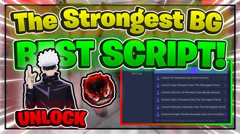 The Strongest Battlegrounds Script GUI Hack FREE KJ GOJO MOVESET