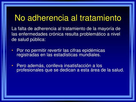 PPT FALTA DE ADHESIÓN AL TRATAMIENTO Una mirada reflexiva sobre la