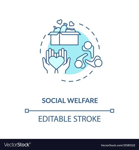 Social Welfare Concept Icon Royalty Free Vector Image