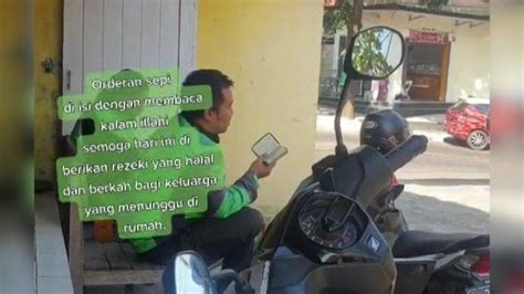 Ini Sosok Driver Ojol Yang Viral Baca Alquran Sambil Tunggu Orderan