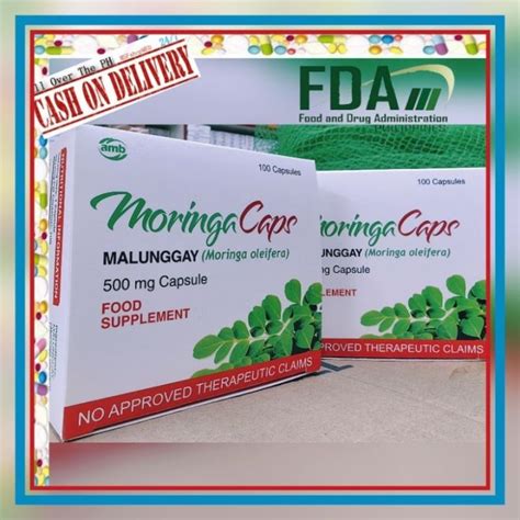 Ready Stock Moringa Caps Malunggay Moringa Oleifera Mg Capsule