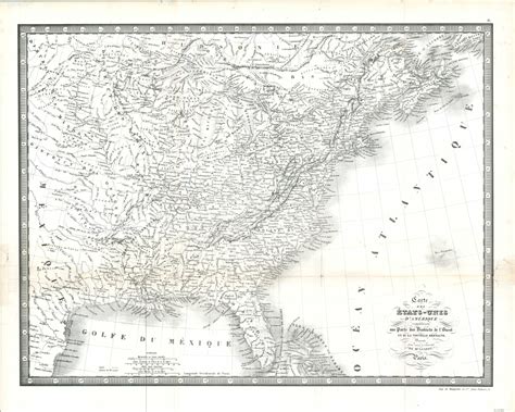 Carte Generale Des Etats Unis D Amerique Comprenant Une Partie Des