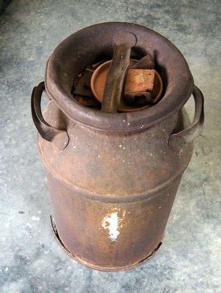 Vintage Galvanized 5 Gallon Milk Can Mayo Auction Realty