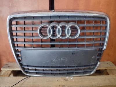 Atrapa Grill Audi A6 C6 08 11 LIFT SZARA Kompletna 12407039639