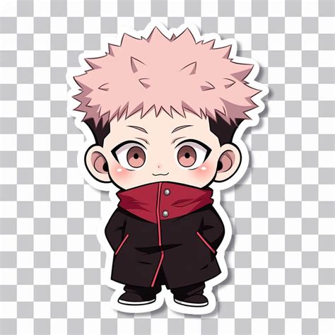 Jujutsu Kaisen Cute Yuji Itadori Sticker Recent Anime Anime Room