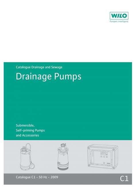 PDF Catalogue Drainage And Sewage Drainage Pumps Evro Catalogue