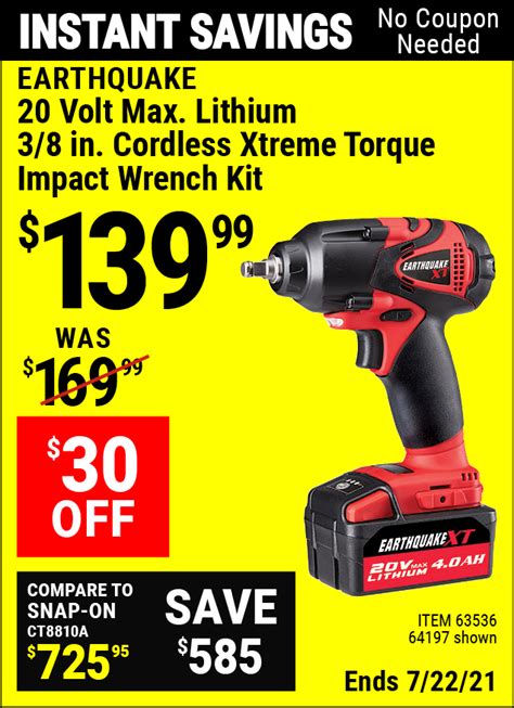 Earthquake Xt V Max Lithium Ion Cordless In Xtreme Torque Impact