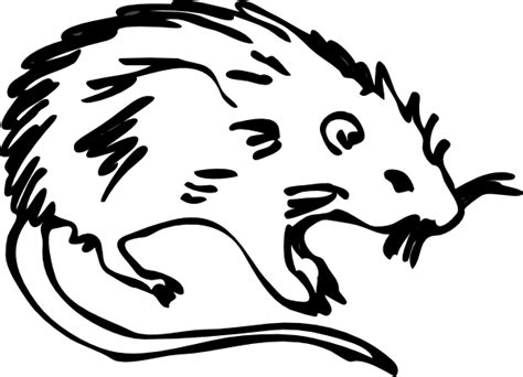 Rat Outline Clip Art at Clker.com - vector clip art online, royalty ...